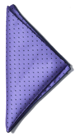 Dotted pocket square - Purple/Navy