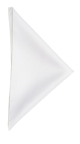 White pocket square - White