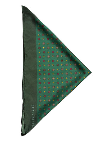 Handkerchief silk floral - Green